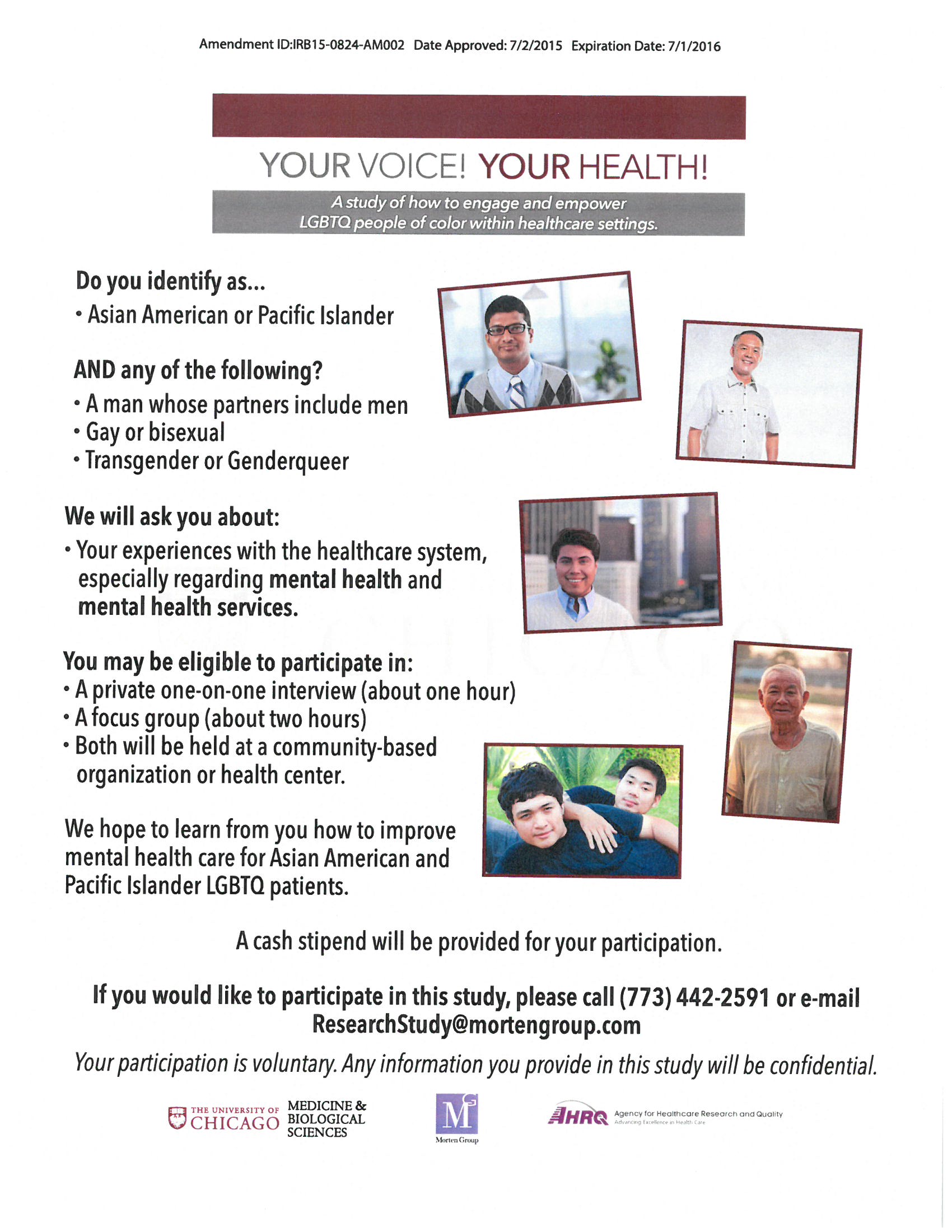 Your Voice Your Health API flyer 0316